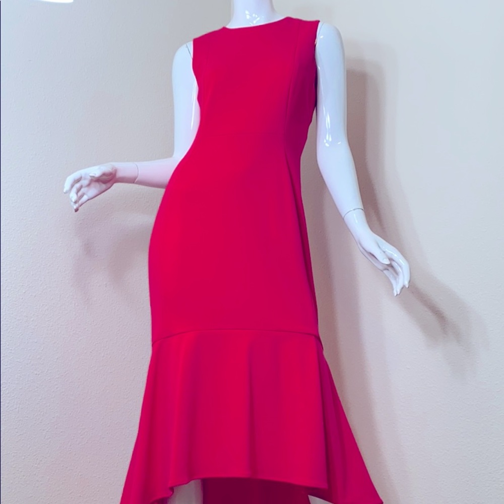 Calvin Klein Sleeveless Ruffle Hem Midi Dress